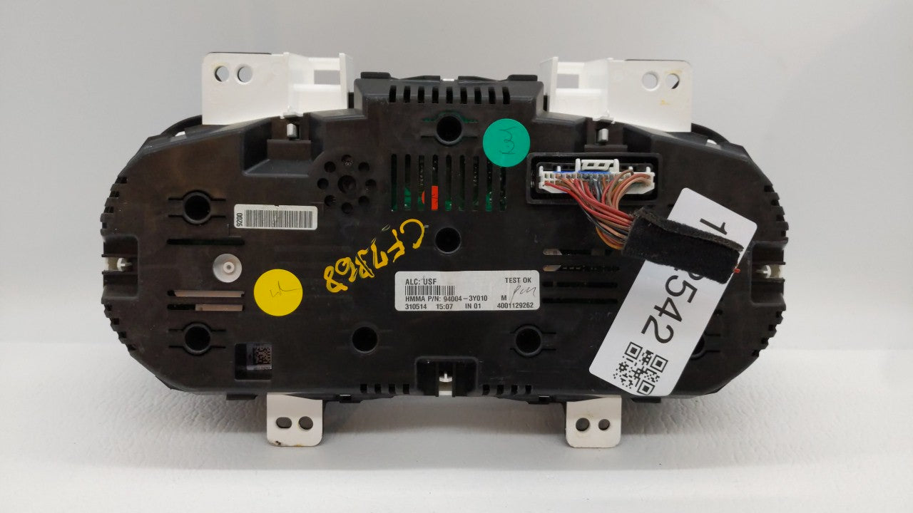 2014-2016 Hyundai Elantra Instrument Cluster Speedometer Gauges P/N:94004-3Y010 Fits Fits 2014 2015 2016 OEM Used Auto Parts
