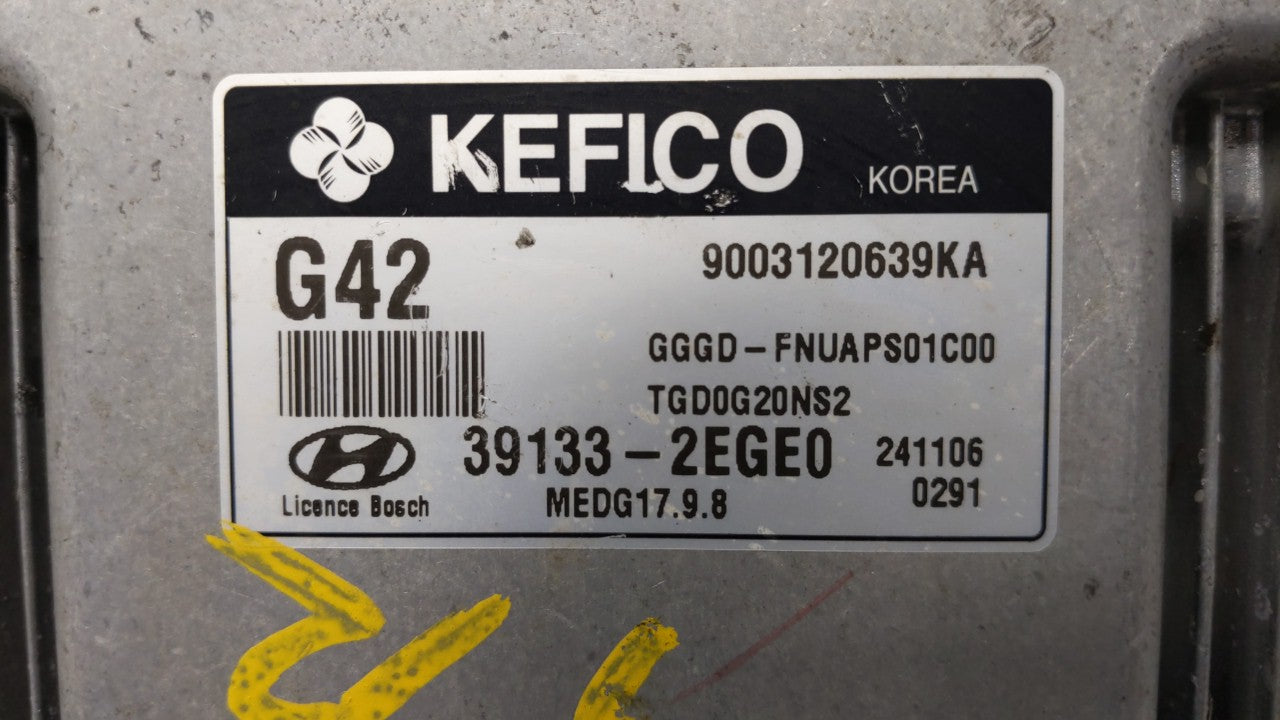 2015 Hyundai Elantra PCM Engine Control Computer ECU ECM PCU OEM P/N:39193-2EGE0 39133-2EGE0 Fits OEM Used Auto Parts - Oemu