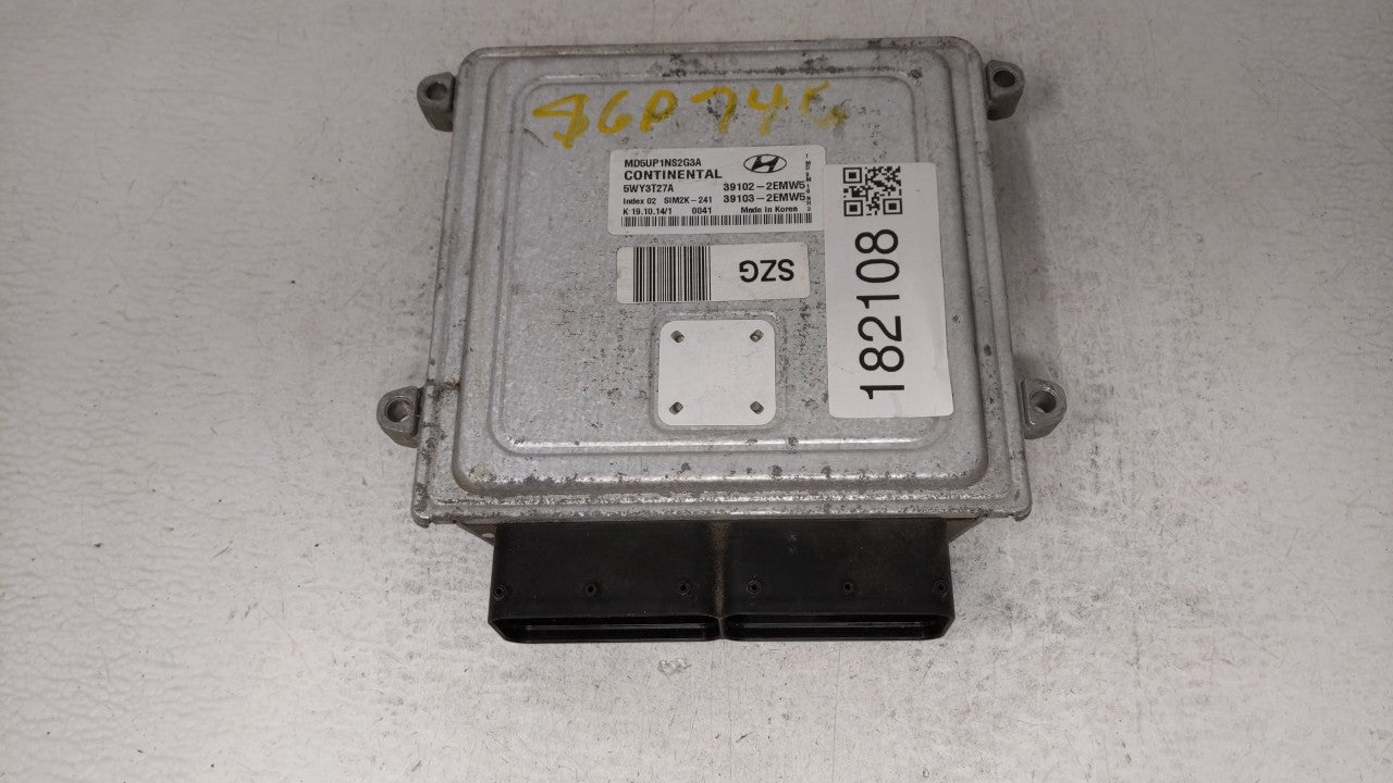 2015 Hyundai Elantra PCM Engine Control Computer ECU ECM PCU OEM P/N:39102-2EMW5 39103-2EMW5 Fits OEM Used Auto Parts - Oemu