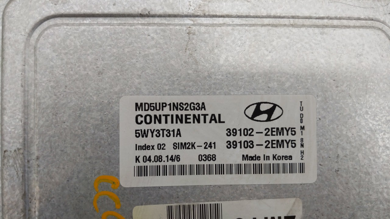 2015 Hyundai Elantra PCM Engine Control Computer ECU ECM PCU OEM P/N:39102-2EMY5 39103-2EMY5 Fits OEM Used Auto Parts - Oemu