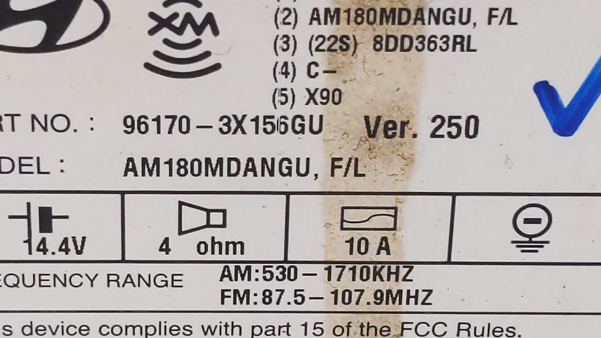 2014-2016 Hyundai Elantra Am Fm Cd Player Radio Receiver 225280 - Oemusedautoparts1.com