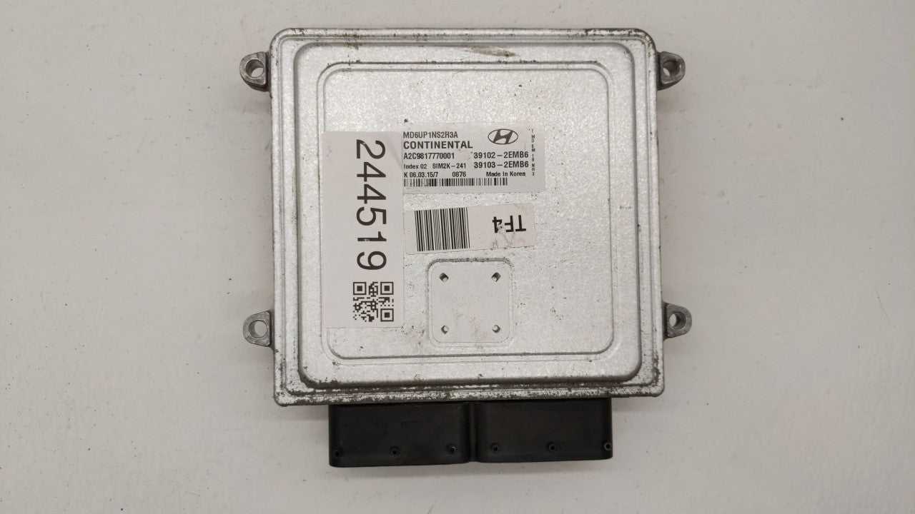 2014-2016 Hyundai Elantra PCM Engine Control Computer ECU ECM PCU OEM P/N:39103-2EMW5 39102-2EMW5 Fits Fits 2014 2015 2016 O