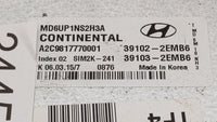 2014-2016 Hyundai Elantra PCM Engine Control Computer ECU ECM PCU OEM P/N:39103-2EMW5 39102-2EMW5 Fits Fits 2014 2015 2016 O