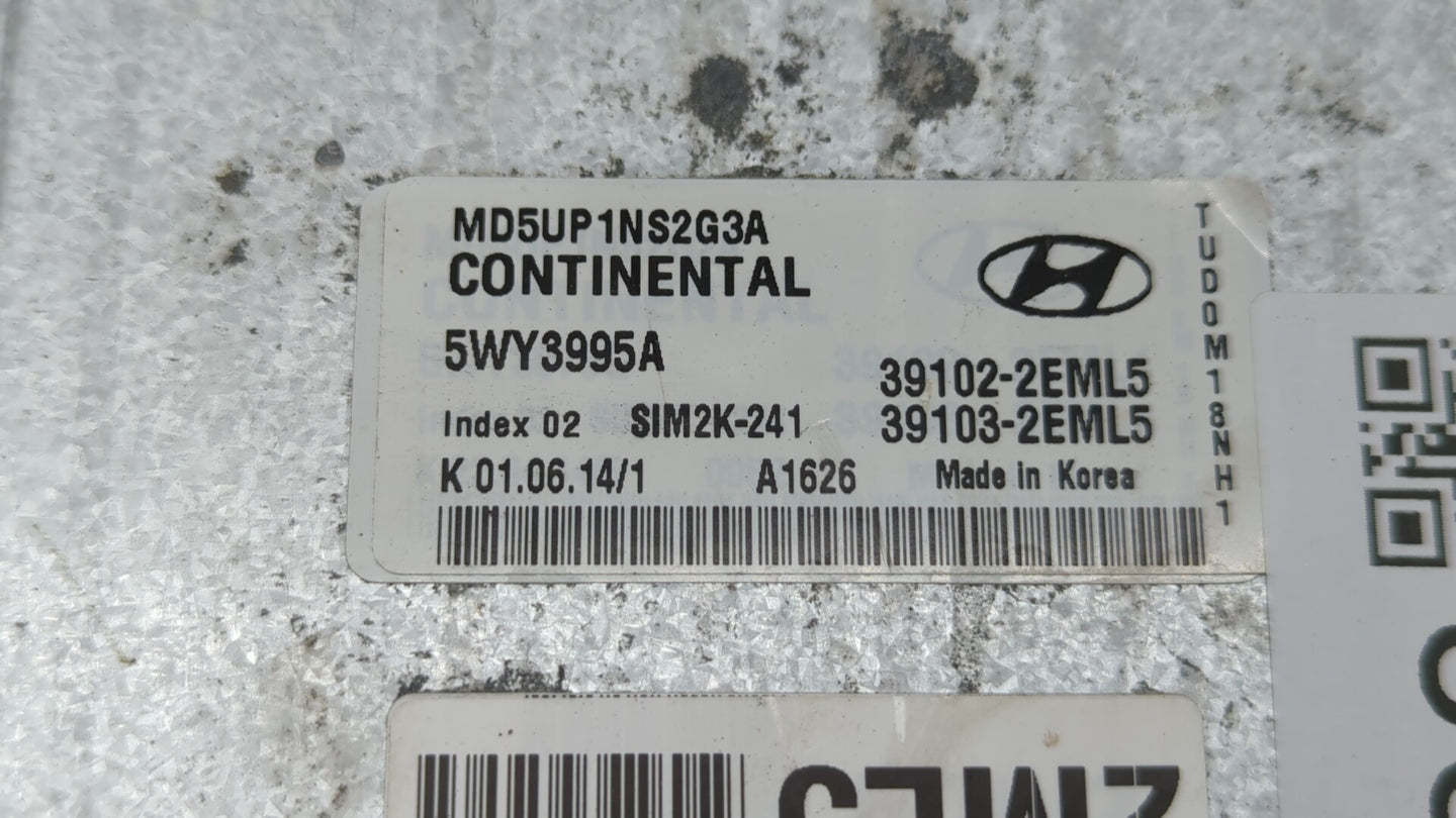 2014-2016 Hyundai Elantra PCM Engine Control Computer ECU ECM PCU OEM P/N:39103-2EML5 39102-2EML5 Fits Fits 2014 2015 2016 O