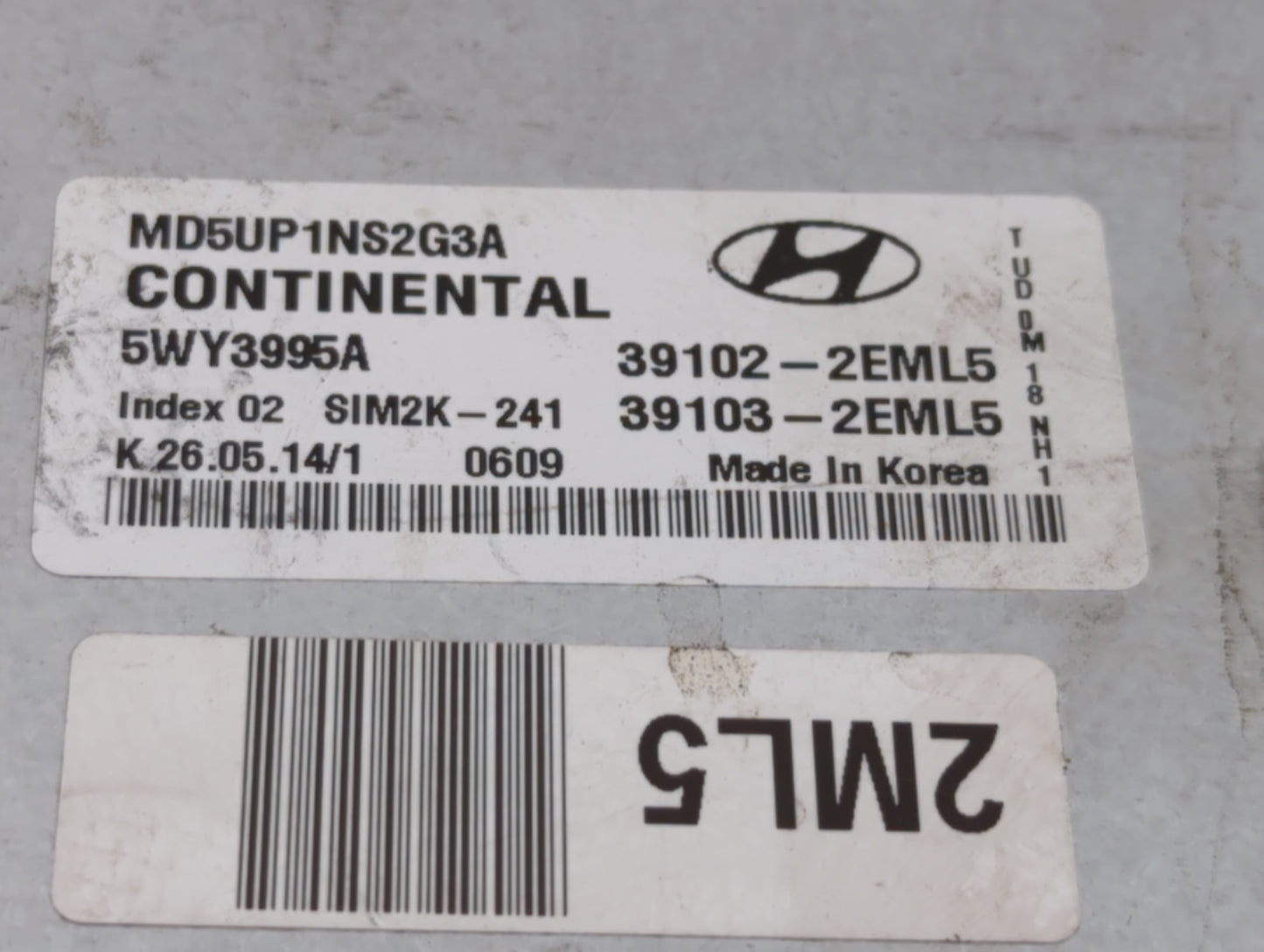 2014-2016 Hyundai Elantra PCM Engine Control Computer ECU ECM PCU OEM P/N:39103-2EML5 39102-2EML5 Fits Fits 2014 2015 2016 O