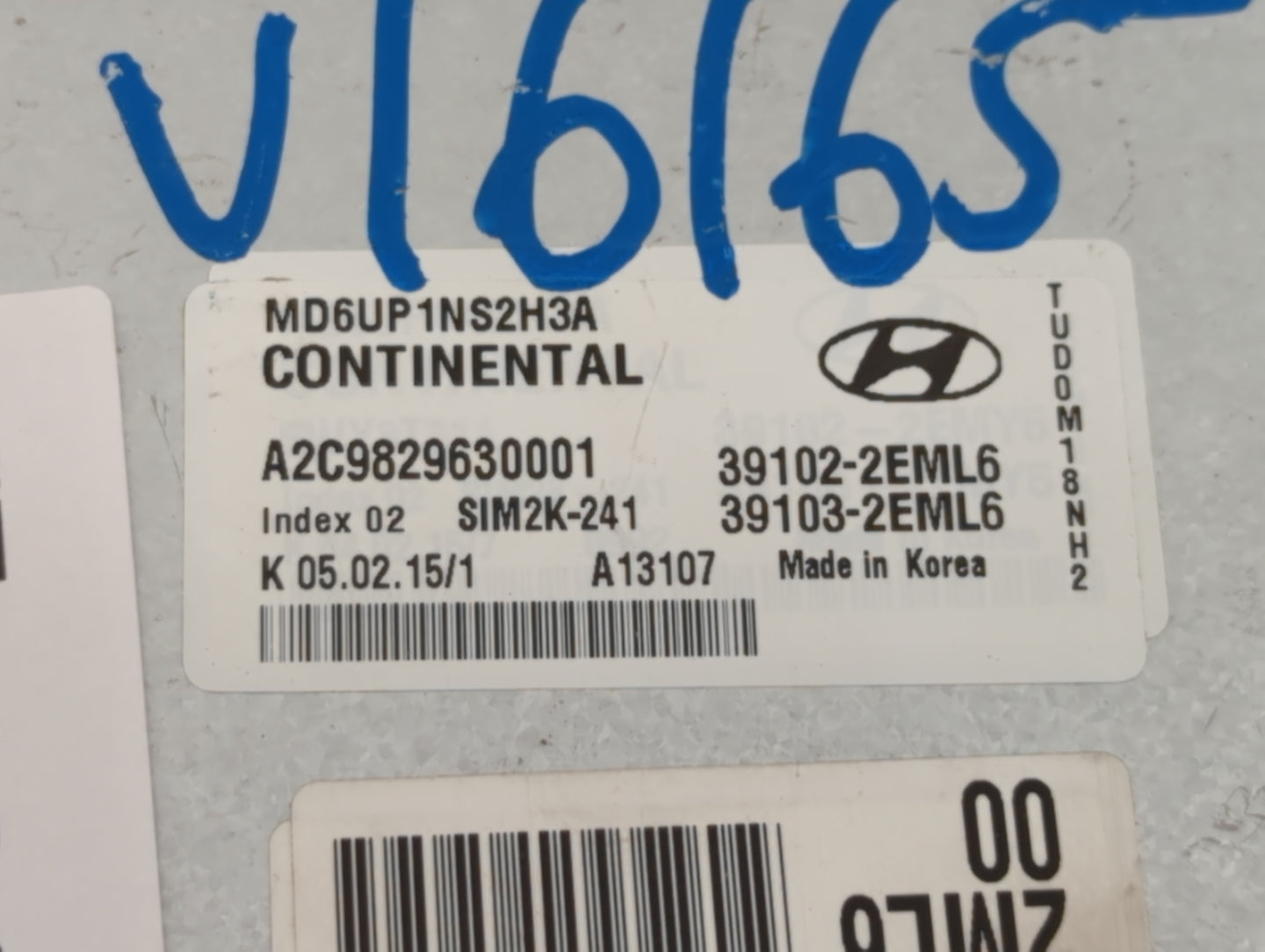 2014-2016 Hyundai Elantra PCM Engine Control Computer ECU ECM PCU OEM P/N:39103-2EML5 39102-2EML5 Fits Fits 2014 2015 2016 O