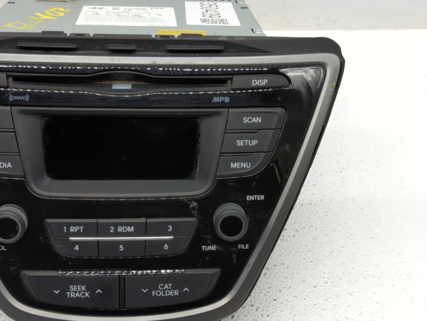 2014-2015 Hyundai Elantra Radio AM FM Cd Player Receiver Replacement P/N:961703X156GU 96180-3X165GU Fits Fits 2014 2015 OEM 