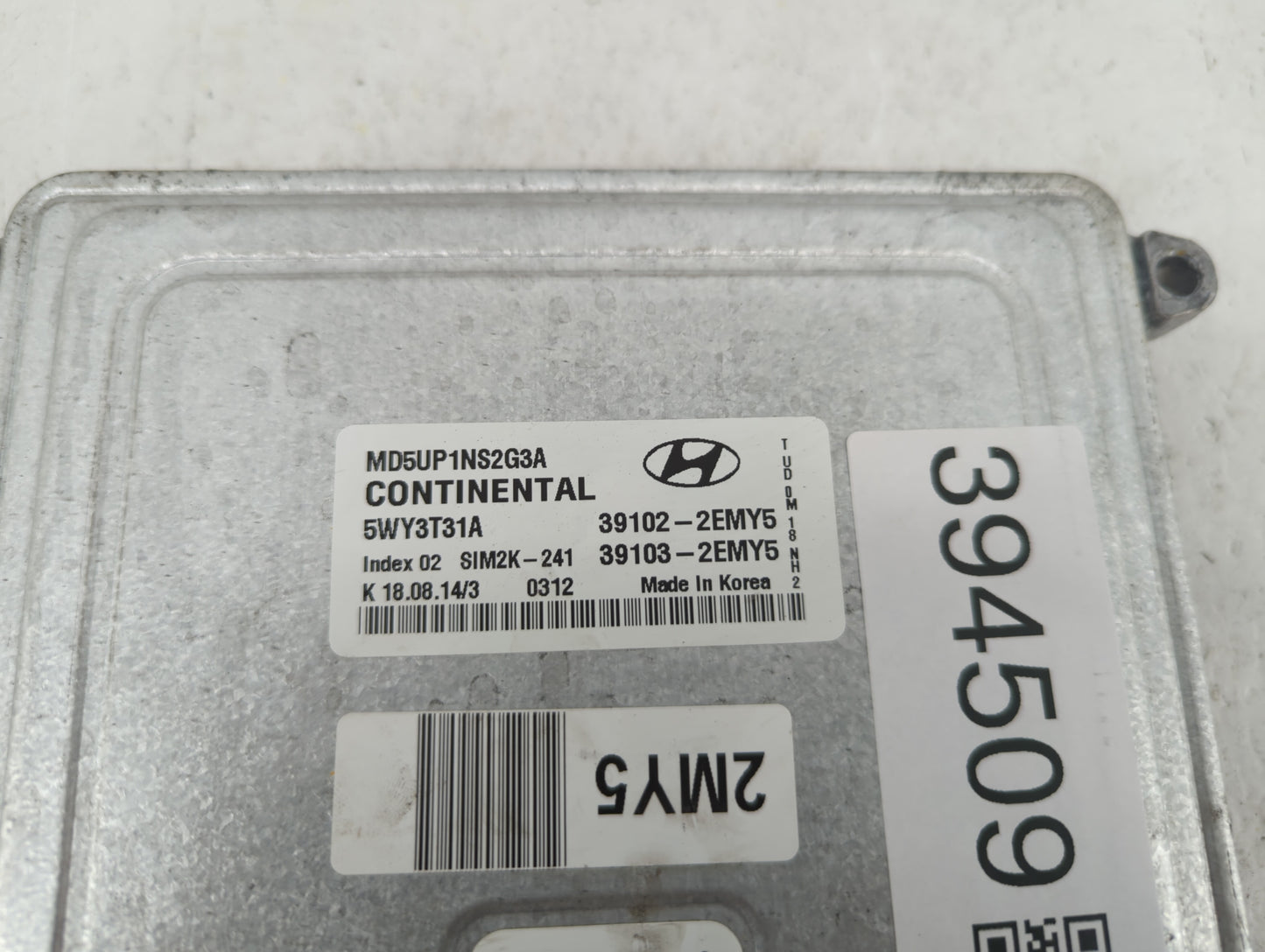 2014-2016 Hyundai Elantra PCM Engine Control Computer ECU ECM PCU OEM P/N:39103-2EMY5 39102-2EMY5 Fits Fits 2014 2015 2016 O