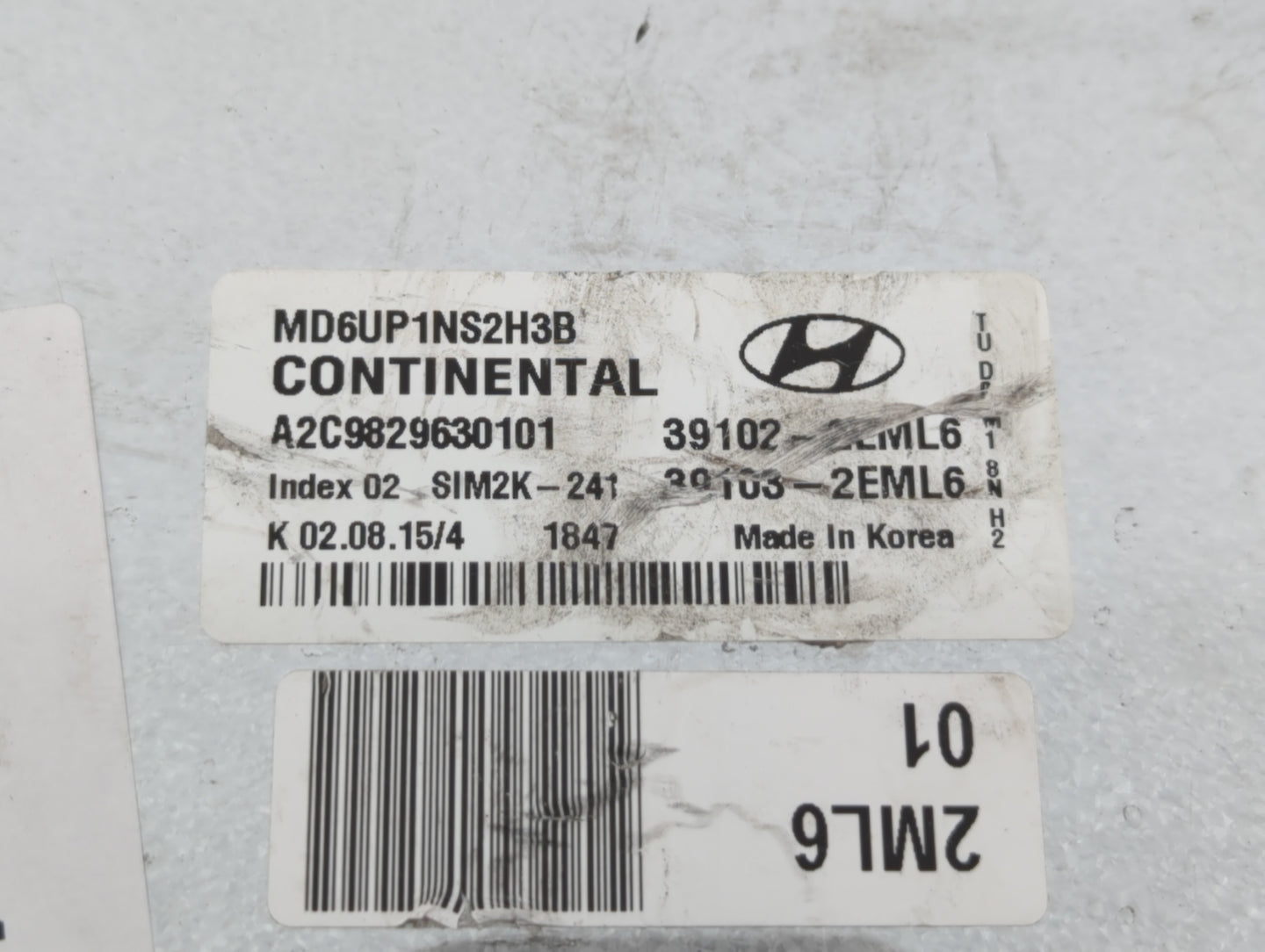 2014-2016 Hyundai Elantra PCM Engine Control Computer ECU ECM PCU OEM P/N:39103-2EML6 39102-2EML6 Fits Fits 2014 2015 2016 O