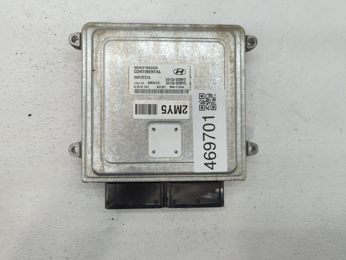 2015 Hyundai Elantra PCM Engine Control Computer ECU ECM PCU OEM P/N:39103-2EMY5 39102-2EMY5 Fits OEM Used Auto Parts - Oemu