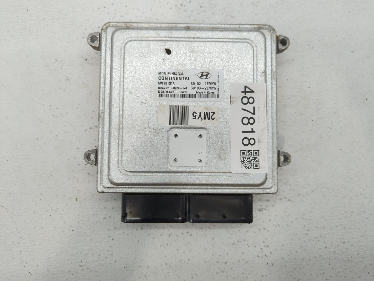 2015 Hyundai Elantra PCM Engine Control Computer ECU ECM PCU OEM P/N:39103-2EMY5 39102-2EMY5 Fits OEM Used Auto Parts - Oemu