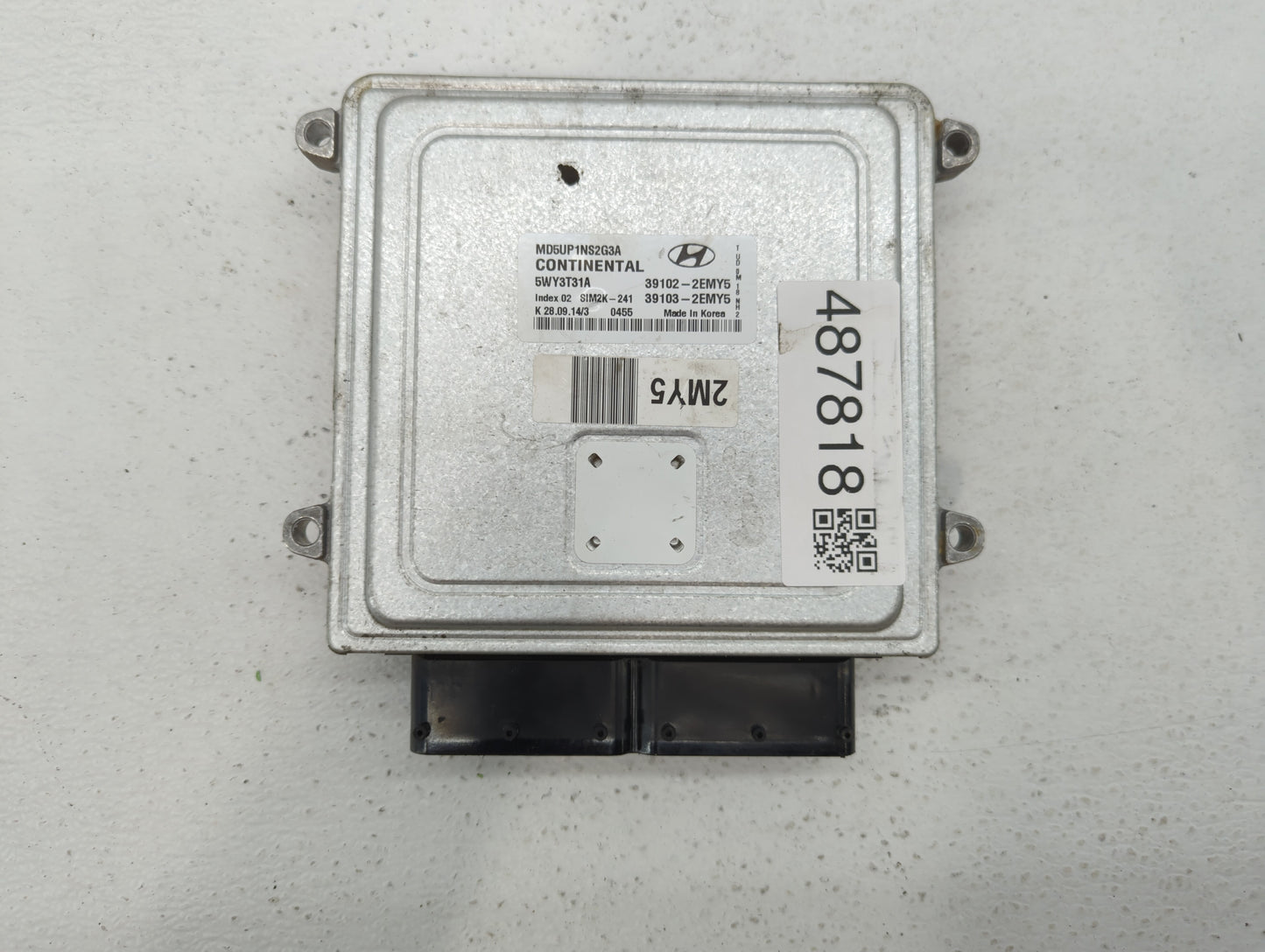 2015 Hyundai Elantra PCM Engine Control Computer ECU ECM PCU OEM P/N:39103-2EMY5 39102-2EMY5 Fits OEM Used Auto Parts - Oemu