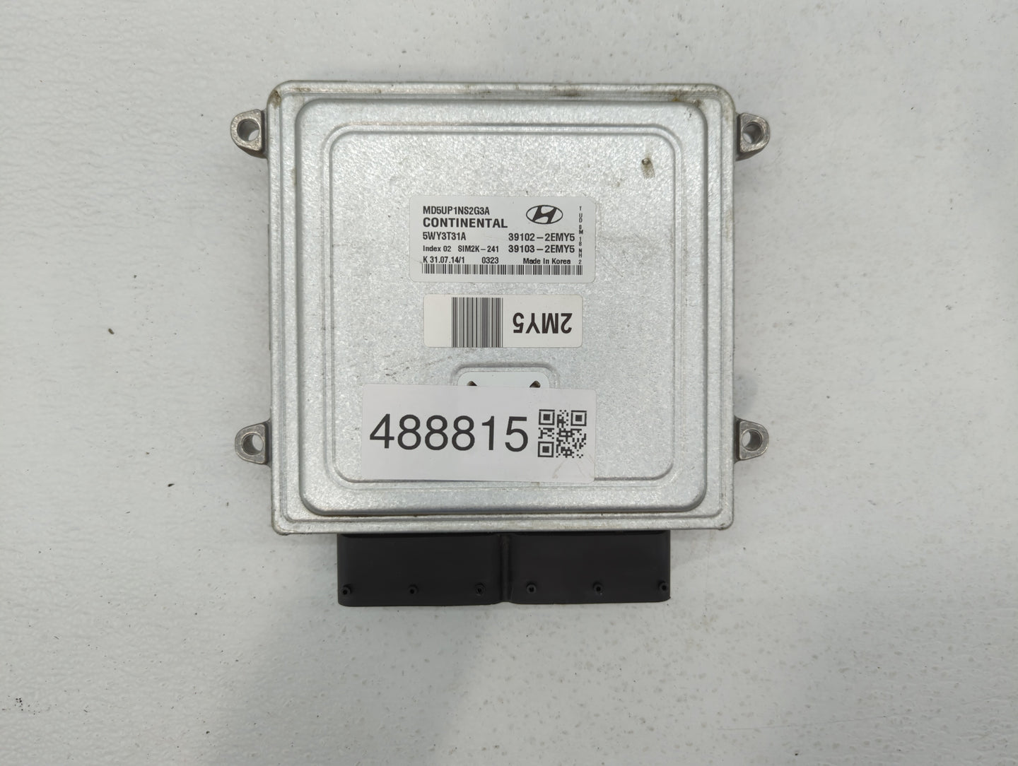 2015 Hyundai Elantra PCM Engine Control Computer ECU ECM PCU OEM P/N:39103-2EMY5 39102-2EMY5 Fits OEM Used Auto Parts - Oemu