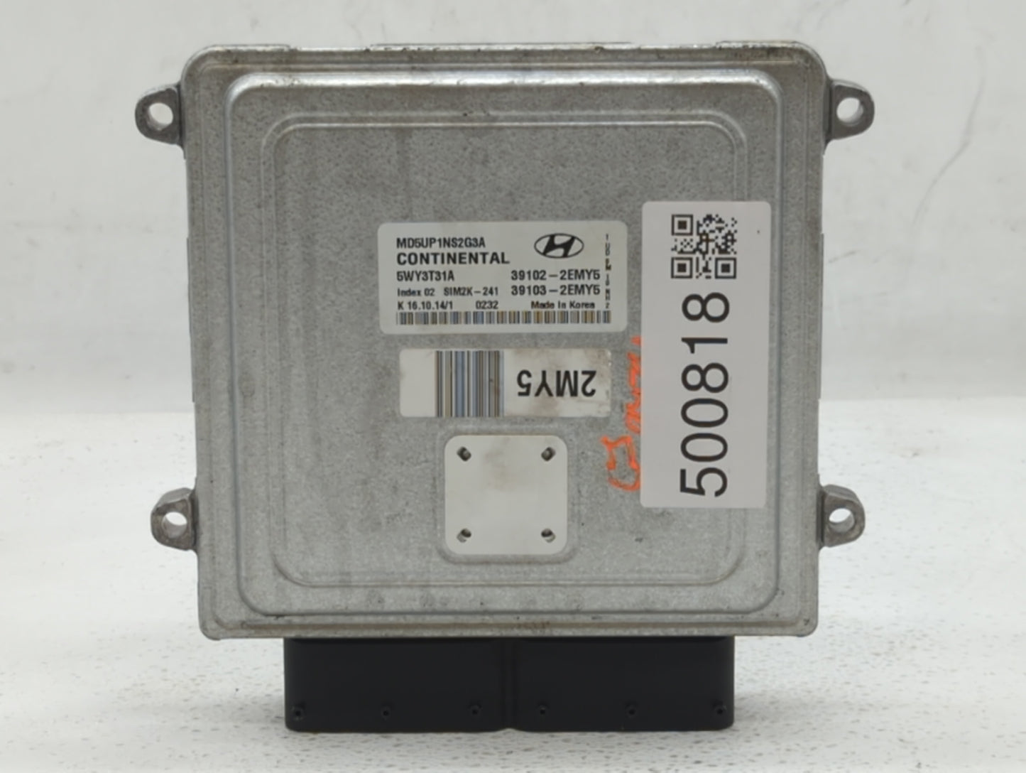 2014-2016 Hyundai Elantra PCM Engine Control Computer ECU ECM PCU OEM P/N:39102-2EMY5 Fits Fits 2014 2015 2016 OEM Used Auto