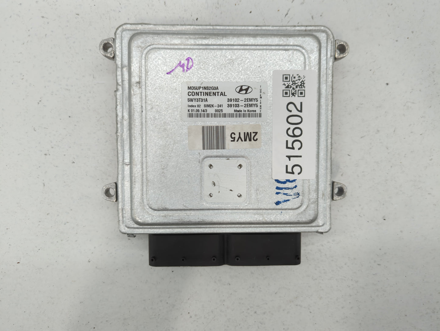 2014-2016 Hyundai Elantra PCM Engine Control Computer ECU ECM PCU OEM P/N:39103-2EMY5 39102-2EMY5 Fits Fits 2014 2015 2016 O