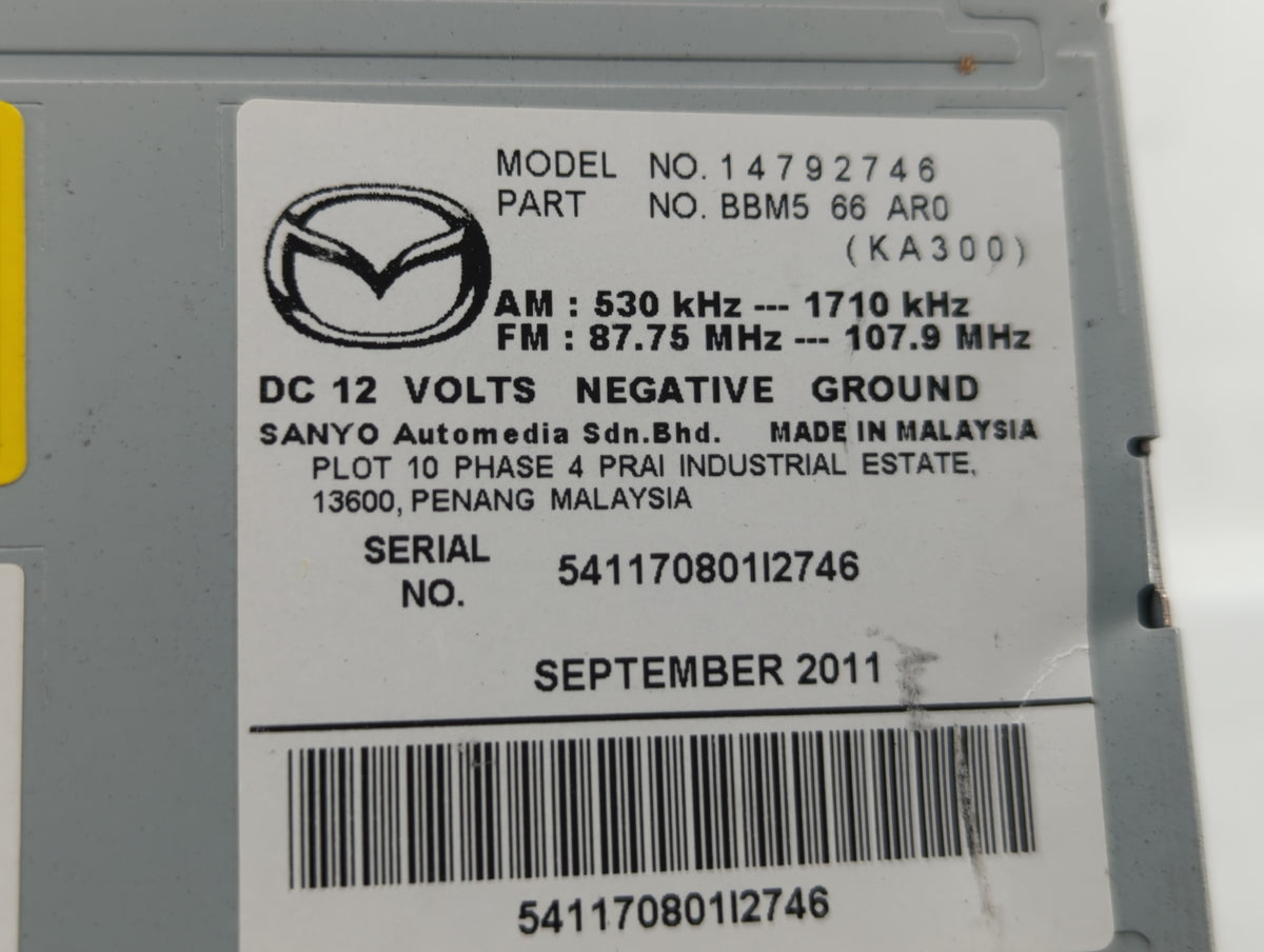 2014-2016 Hyundai Elantra Am Fm Cd Player Radio Receiver 522723 - Oemusedautoparts1.com
