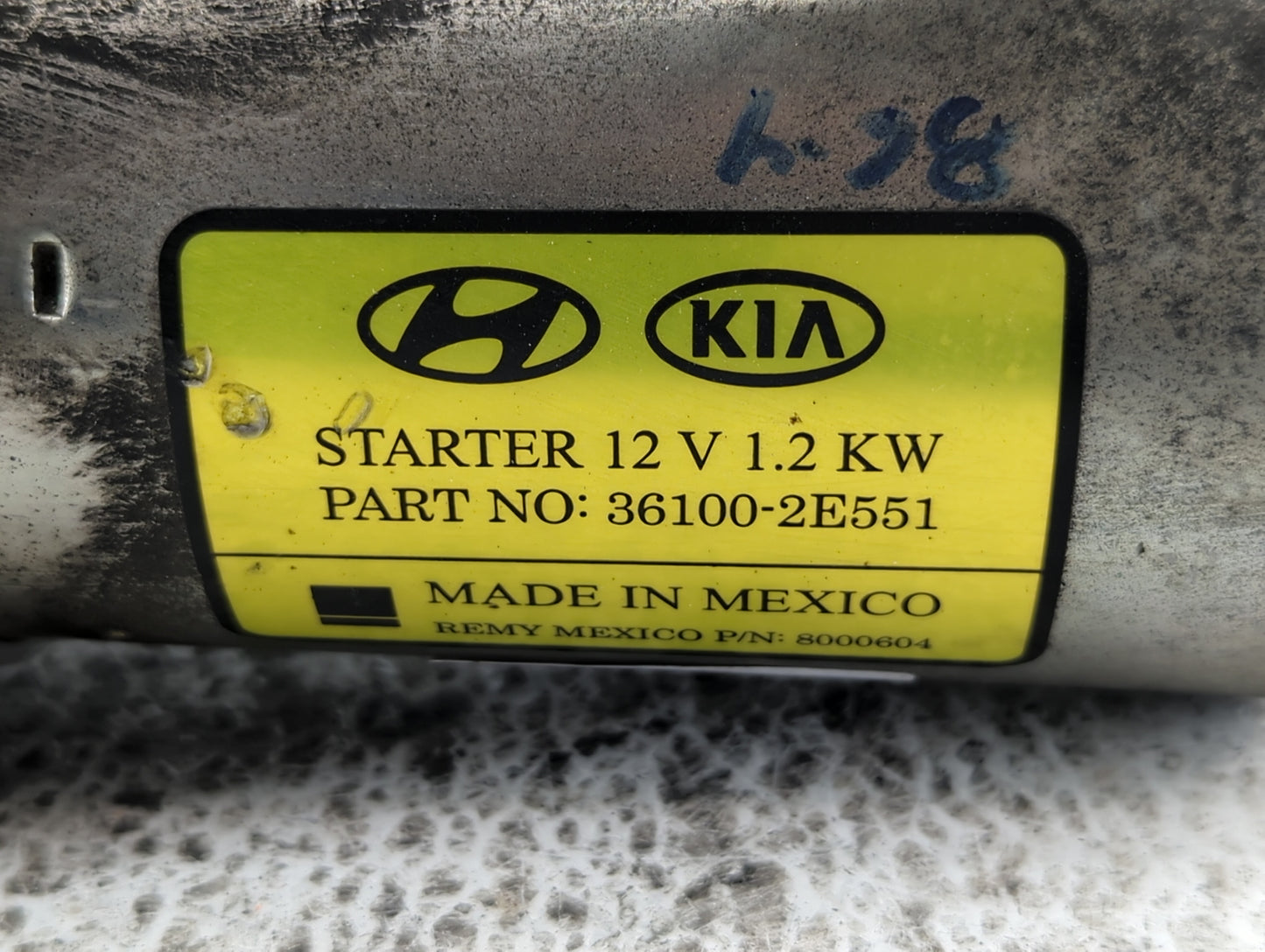 2014-2020 Hyundai Elantra Car Starter Motor Solenoid OEM P/N:36100-2E551 Fits Fits 2014 2015 2016 2017 2018 2019 2020 OEM Us