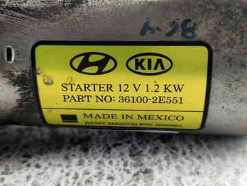 2014-2020 Hyundai Elantra Car Starter Motor Solenoid OEM P/N:36100-2E551 Fits Fits 2014 2015 2016 2017 2018 2019 2020 OEM Used Auto Parts