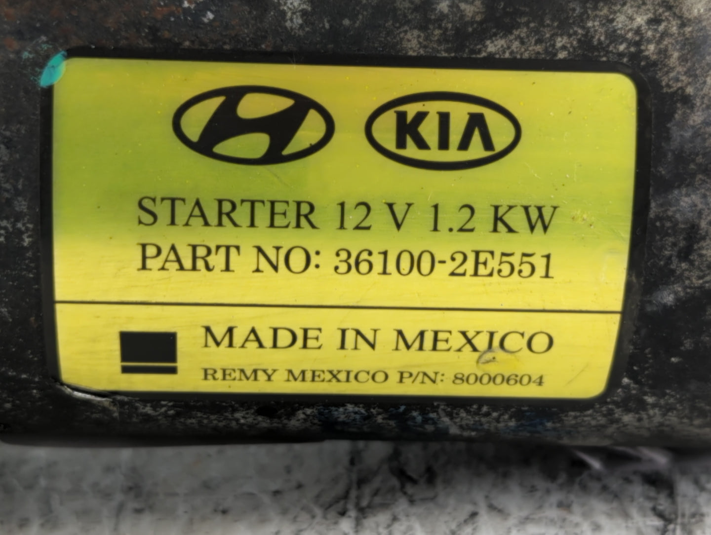 2014-2020 Hyundai Elantra Car Starter Motor Solenoid OEM P/N:36100-2E551 Fits Fits 2014 2015 2016 2017 2018 2019 2020 OEM Us