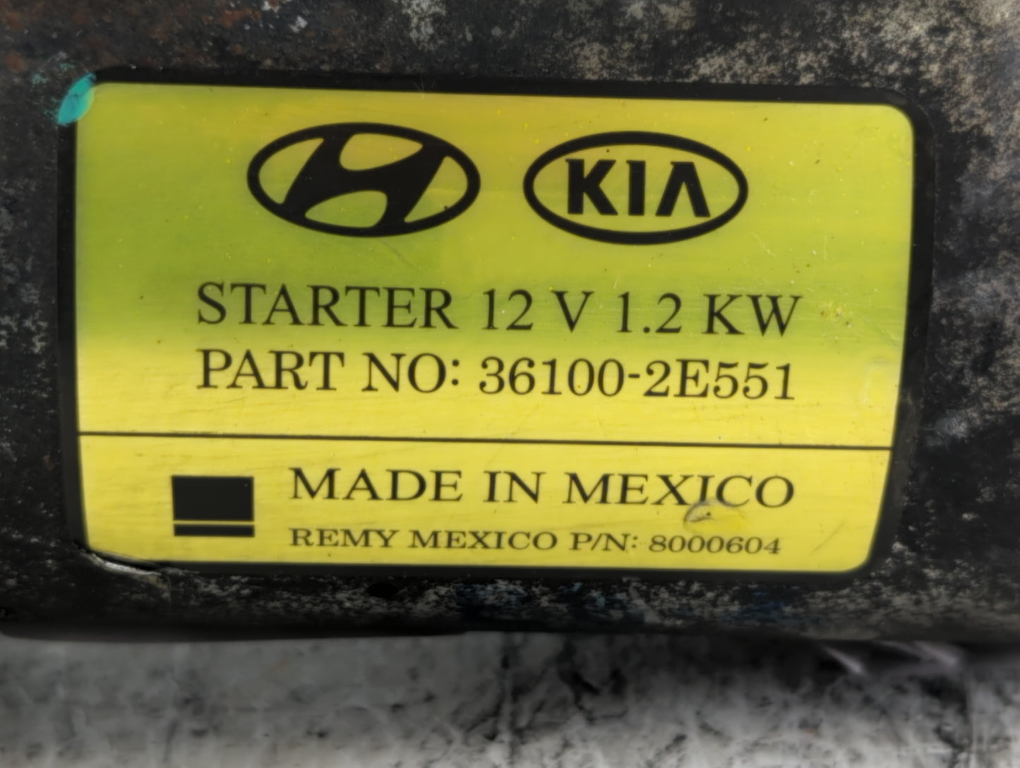 2014-2020 Hyundai Elantra Car Starter Motor Solenoid OEM P/N:36100-2E551 Fits Fits 2014 2015 2016 2017 2018 2019 2020 OEM Us