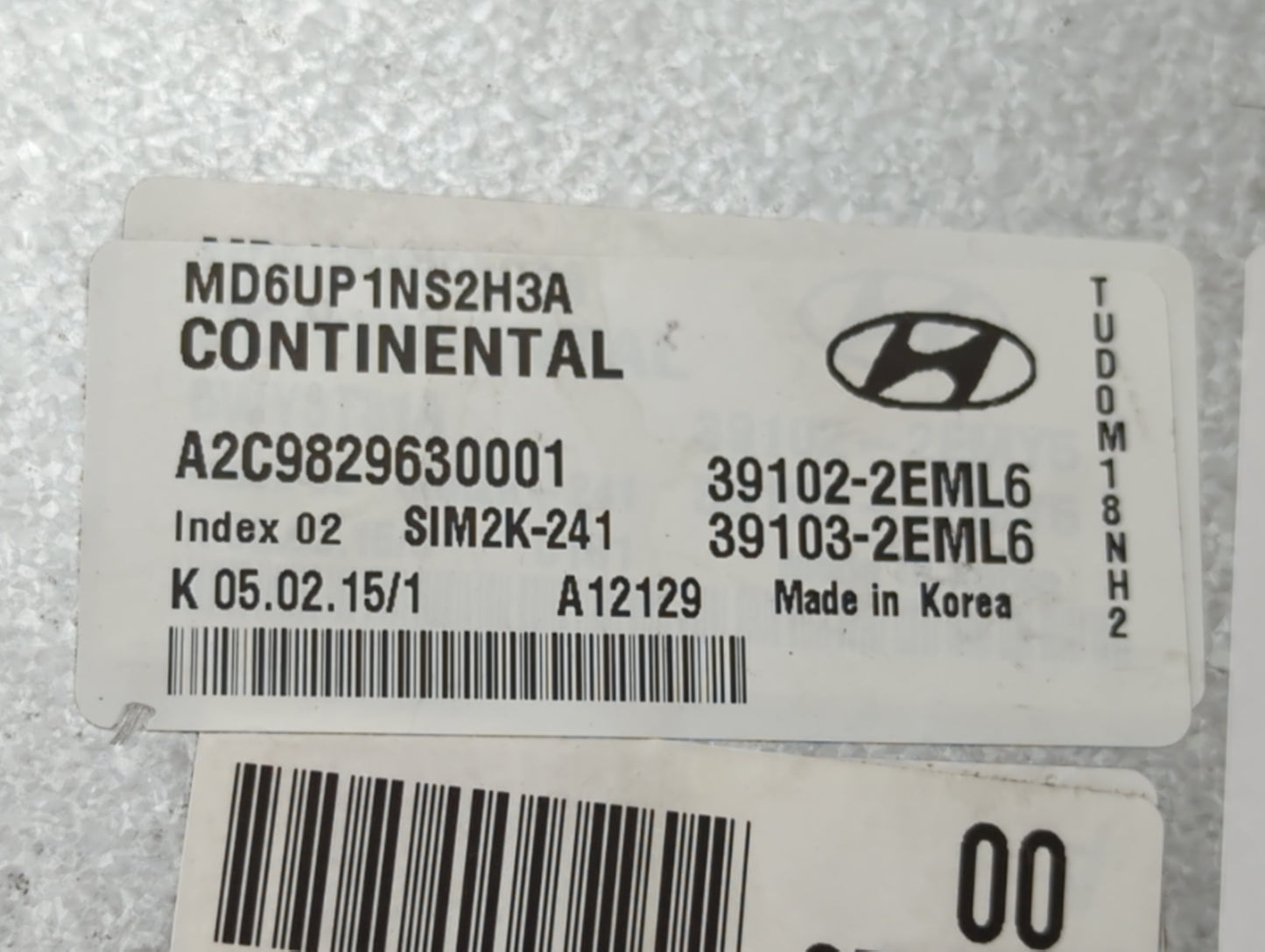 2014-2016 Hyundai Elantra PCM Engine Control Computer ECU ECM PCU OEM P/N:39103-2EML6 39102-2EML6 Fits Fits 2014 2015 2016 O