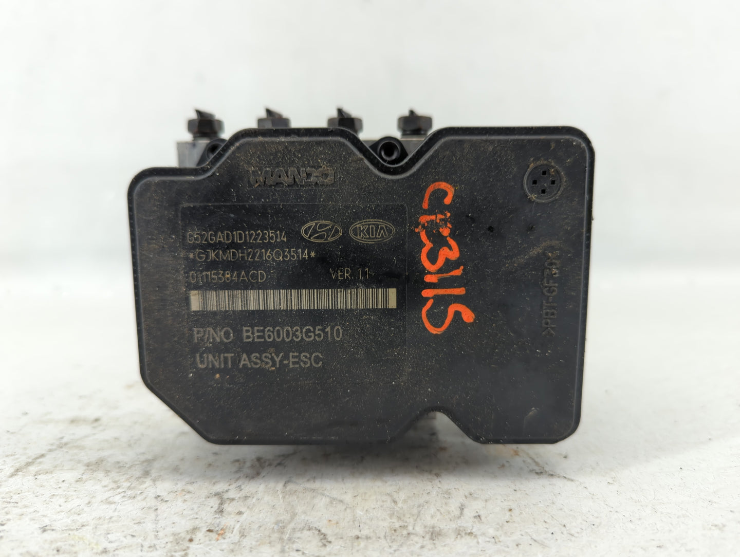 2014-2016 Hyundai Elantra ABS Pump Control Module Replacement P/N:58920-3X630 Fits Fits 2014 2015 2016 OEM Used Auto Parts -