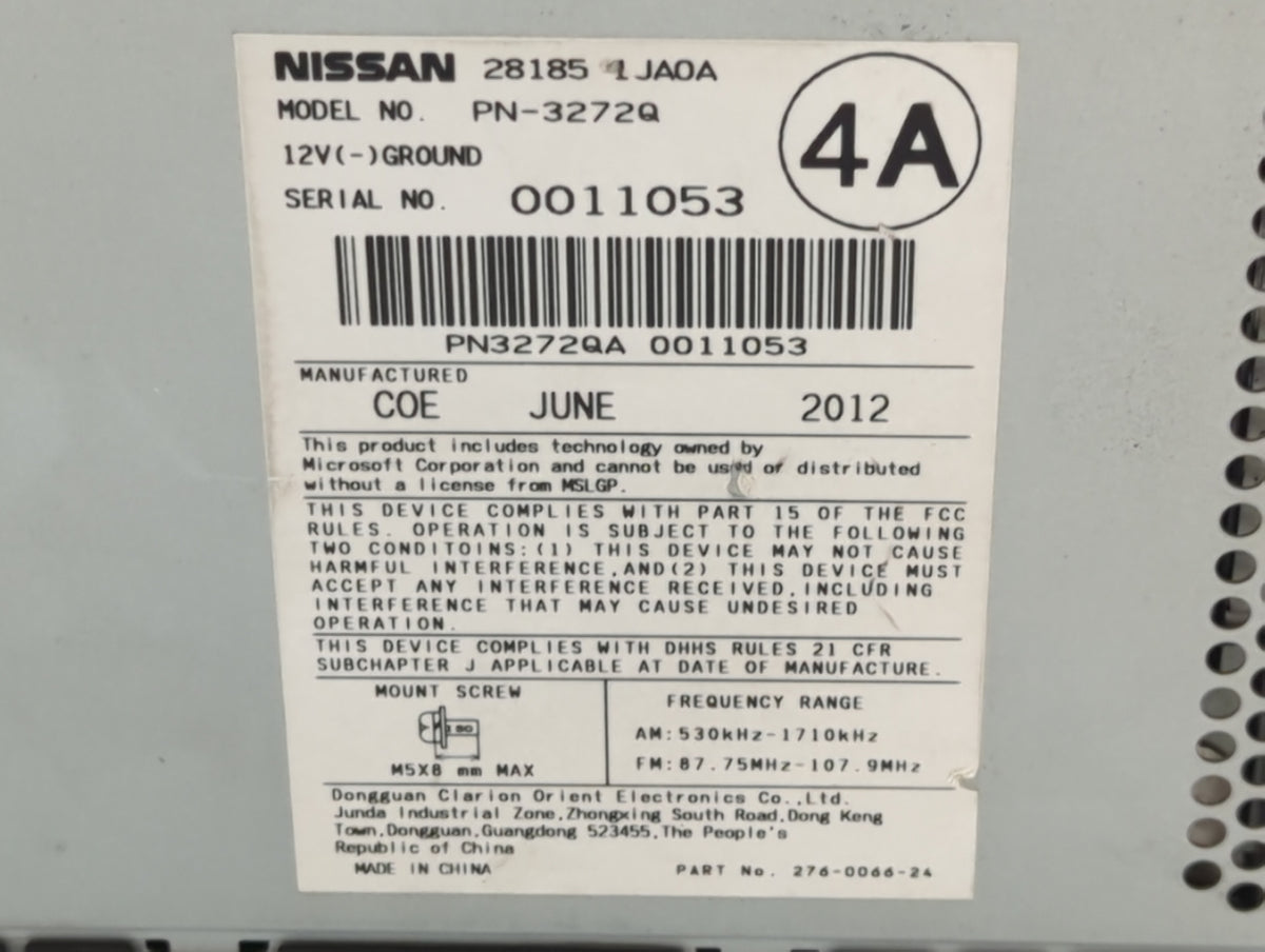 2014-2016 Hyundai Elantra Am Fm Cd Player Radio Receiver 572460 - Oemusedautoparts1.com