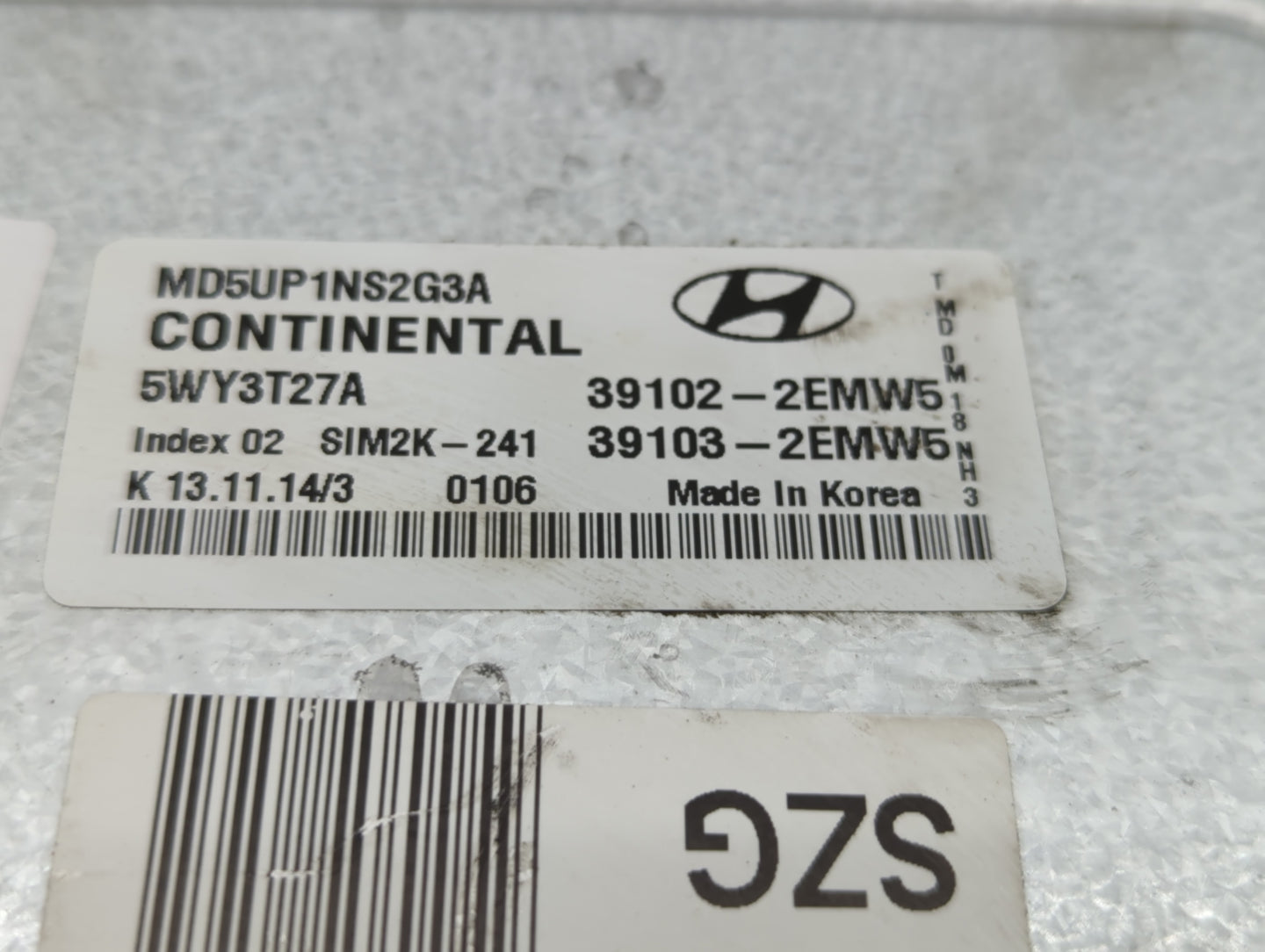 2014-2016 Hyundai Elantra PCM Engine Control Computer ECU ECM PCU OEM P/N:39107-2EMB7 39106-2EMB6 Fits Fits 2014 2015 2016 O