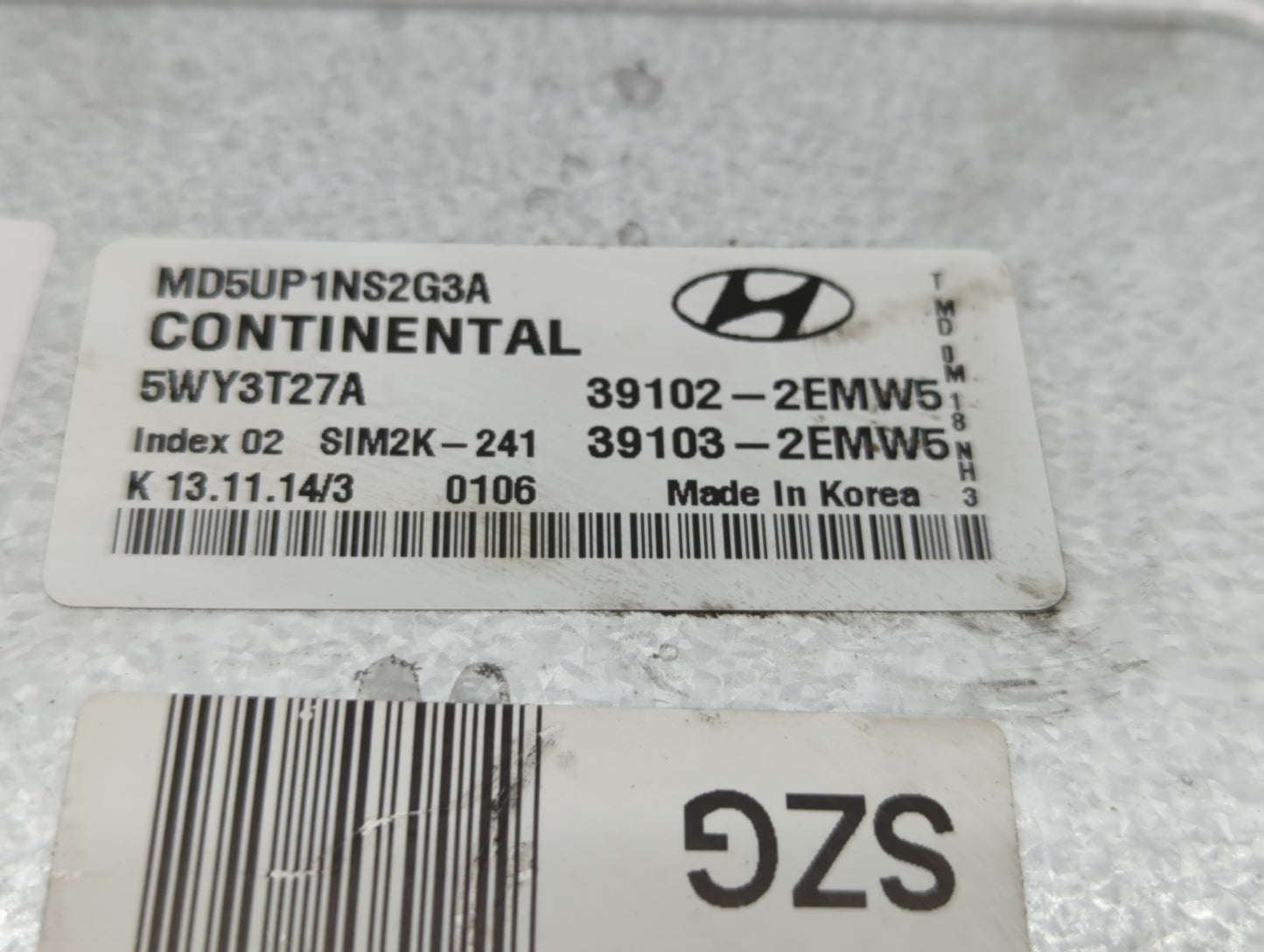 2014-2016 Hyundai Elantra PCM Engine Control Computer ECU ECM PCU OEM P/N:39107-2EMB7 39106-2EMB6 Fits Fits 2014 2015 2016 O