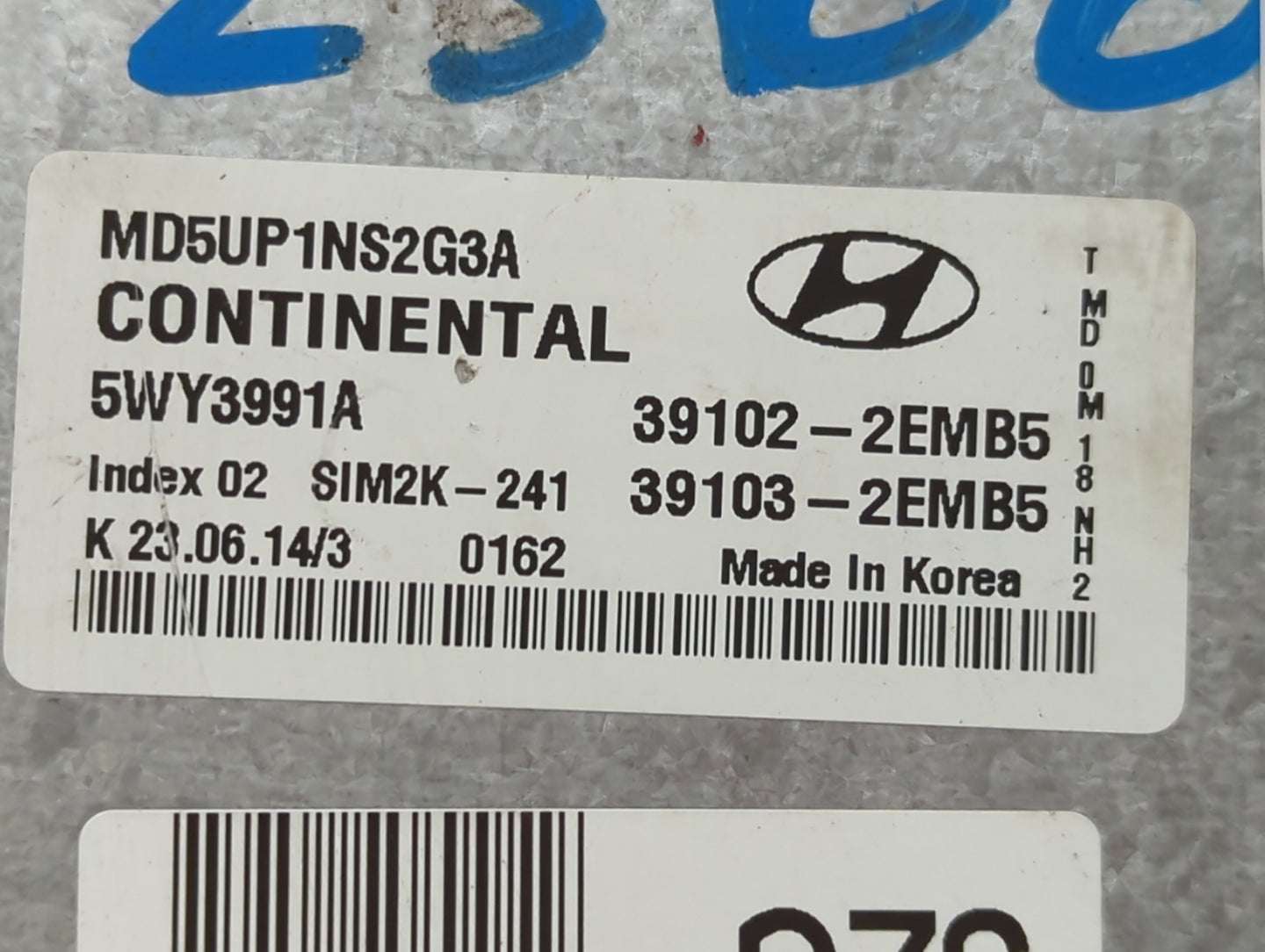 2014-2016 Hyundai Elantra PCM Engine Control Computer ECU ECM PCU OEM P/N:39103-2EMB5 39102-2EMB5 Fits Fits 2014 2015 2016 O