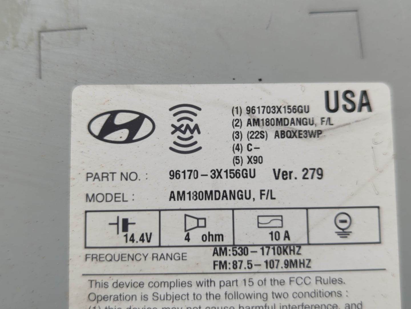 2014-2016 Hyundai Elantra Am Fm Cd Player Radio Receiver - Oemusedautoparts1.com
