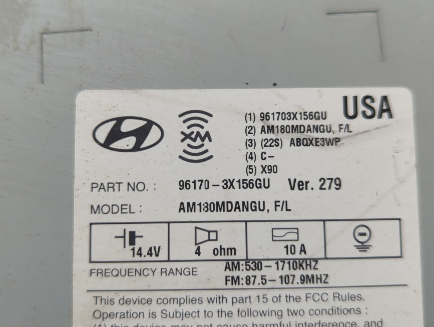 2014-2016 Hyundai Elantra Am Fm Cd Player Radio Receiver - Oemusedautoparts1.com