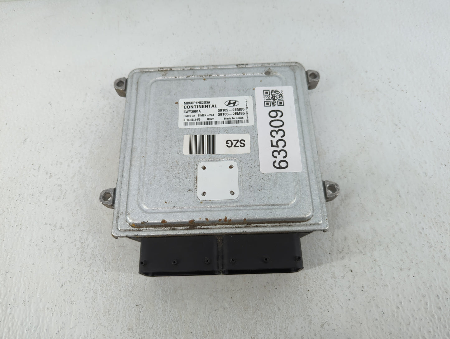 2014-2016 Hyundai Elantra PCM Engine Control Computer ECU ECM PCU OEM P/N:39102-2EMB5 Fits Fits 2014 2015 2016 OEM Used Auto