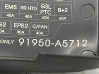 2014-2015 Hyundai Elantra Fusebox Fuse Box Panel Relay Module P/N:91950-A5712 Fits Fits 2014 2015 OEM Used Auto Parts - Oemu