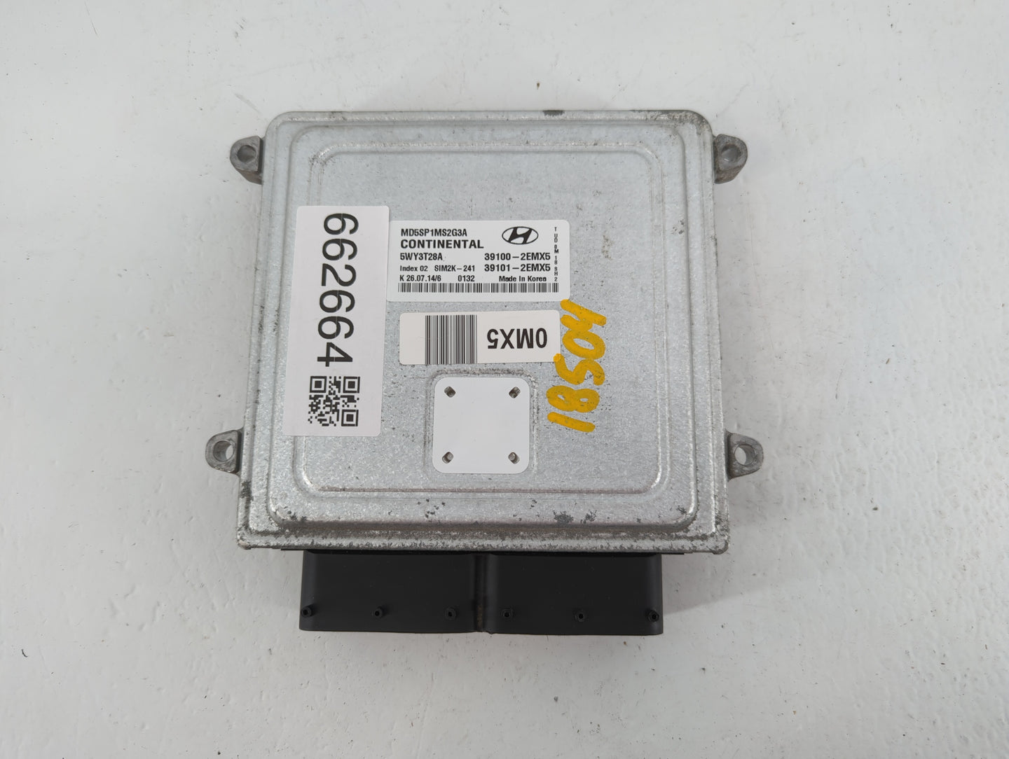2015 Hyundai Elantra PCM Engine Control Computer ECU ECM PCU OEM P/N:39101-2EMX5 39100-2EMX5 Fits OEM Used Auto Parts - Oemu