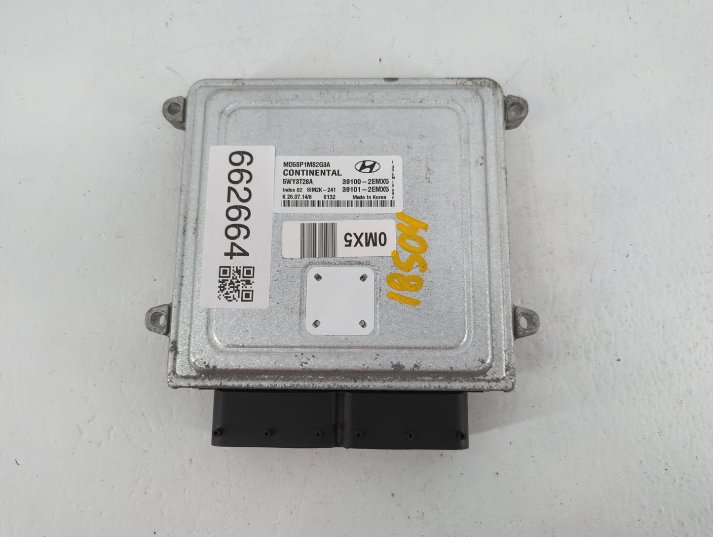 2015 Hyundai Elantra PCM Engine Control Computer ECU ECM PCU OEM P/N:39101-2EMX5 39100-2EMX5 Fits OEM Used Auto Parts - Oemu