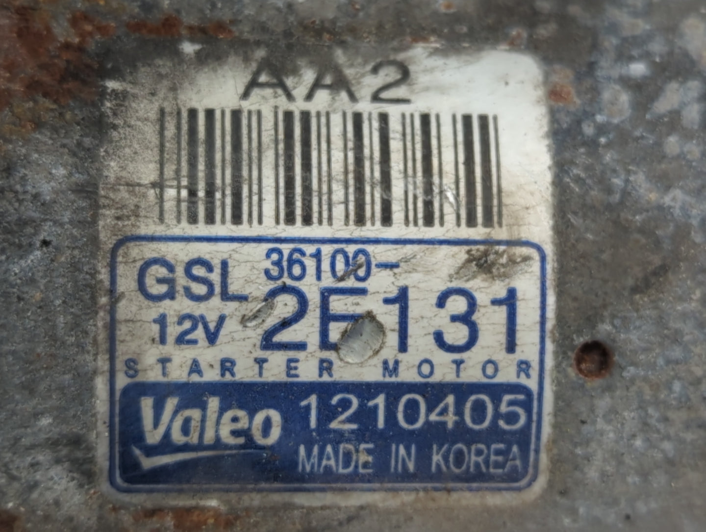 2014-2016 Hyundai Elantra Car Starter Motor Solenoid OEM P/N:1210405 36100-2E131 Fits Fits 2014 2015 2016 OEM Used Auto Part