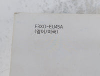 2015 Hyundai Elantra Owners Manual Book Guide P/N:F3X0-EU45A OEM Used Auto Parts - Oemusedautoparts1.com