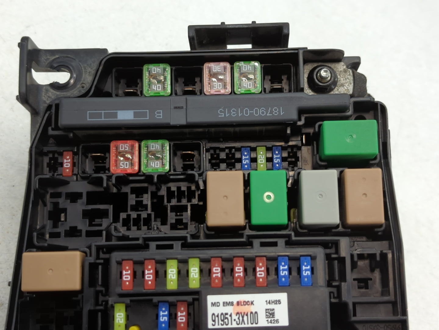2014-2016 Hyundai Elantra Fusebox Fuse Box Panel Relay Module P/N:912653X080 Fits Fits 2014 2015 2016 OEM Used Auto Parts - 