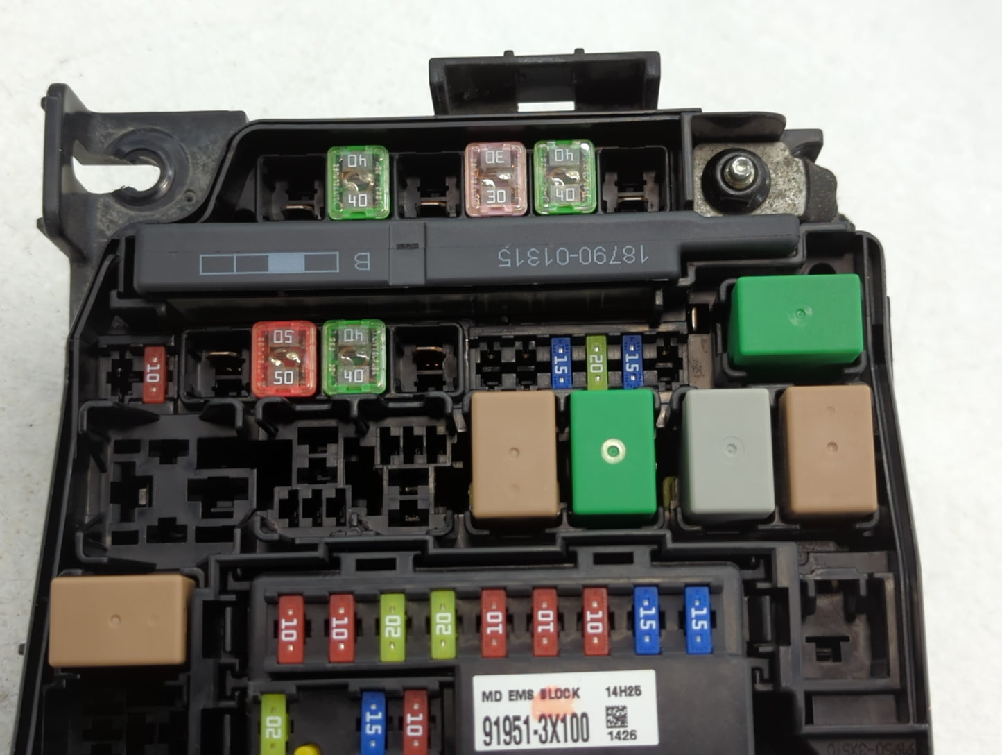 2014-2016 Hyundai Elantra Fusebox Fuse Box Panel Relay Module P/N:912653X080 Fits Fits 2014 2015 2016 OEM Used Auto Parts - 