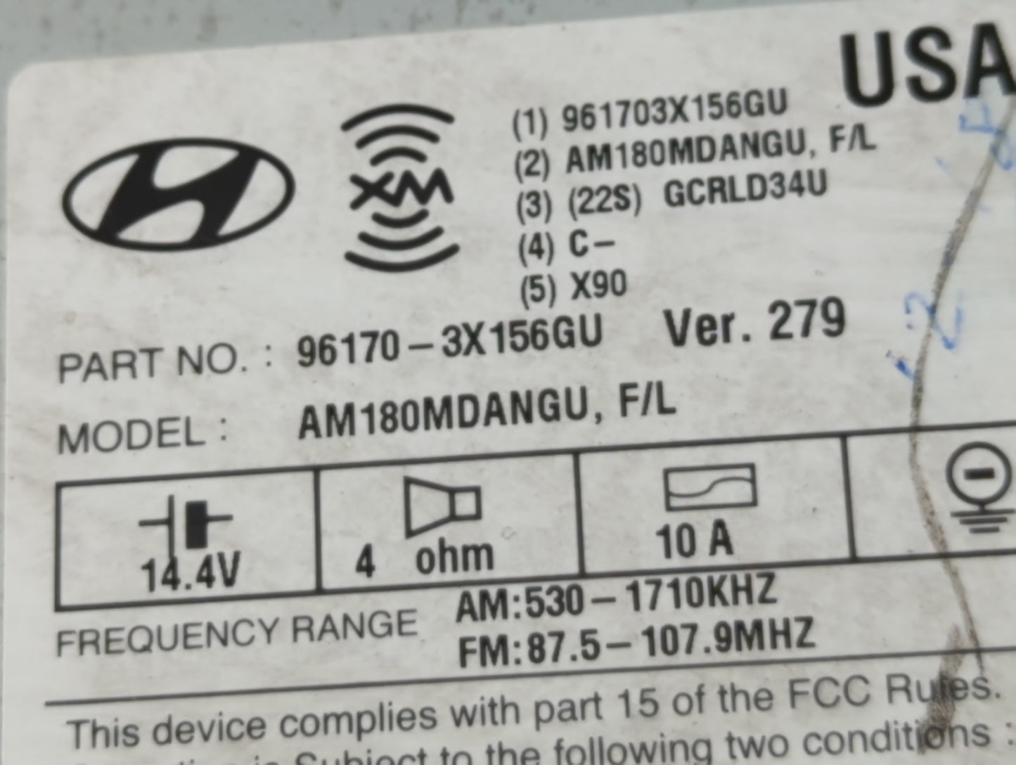 2014-2016 Hyundai Elantra Am Fm Cd Player Radio Receiver - Oemusedautoparts1.com