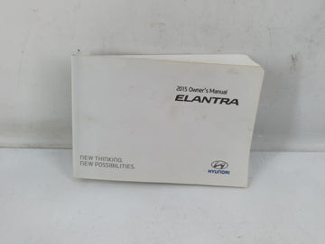 2015 Hyundai Elantra Owners Manual Book Guide P/N:A3YO-EU48D OEM Used Auto Parts - Oemusedautoparts1.com