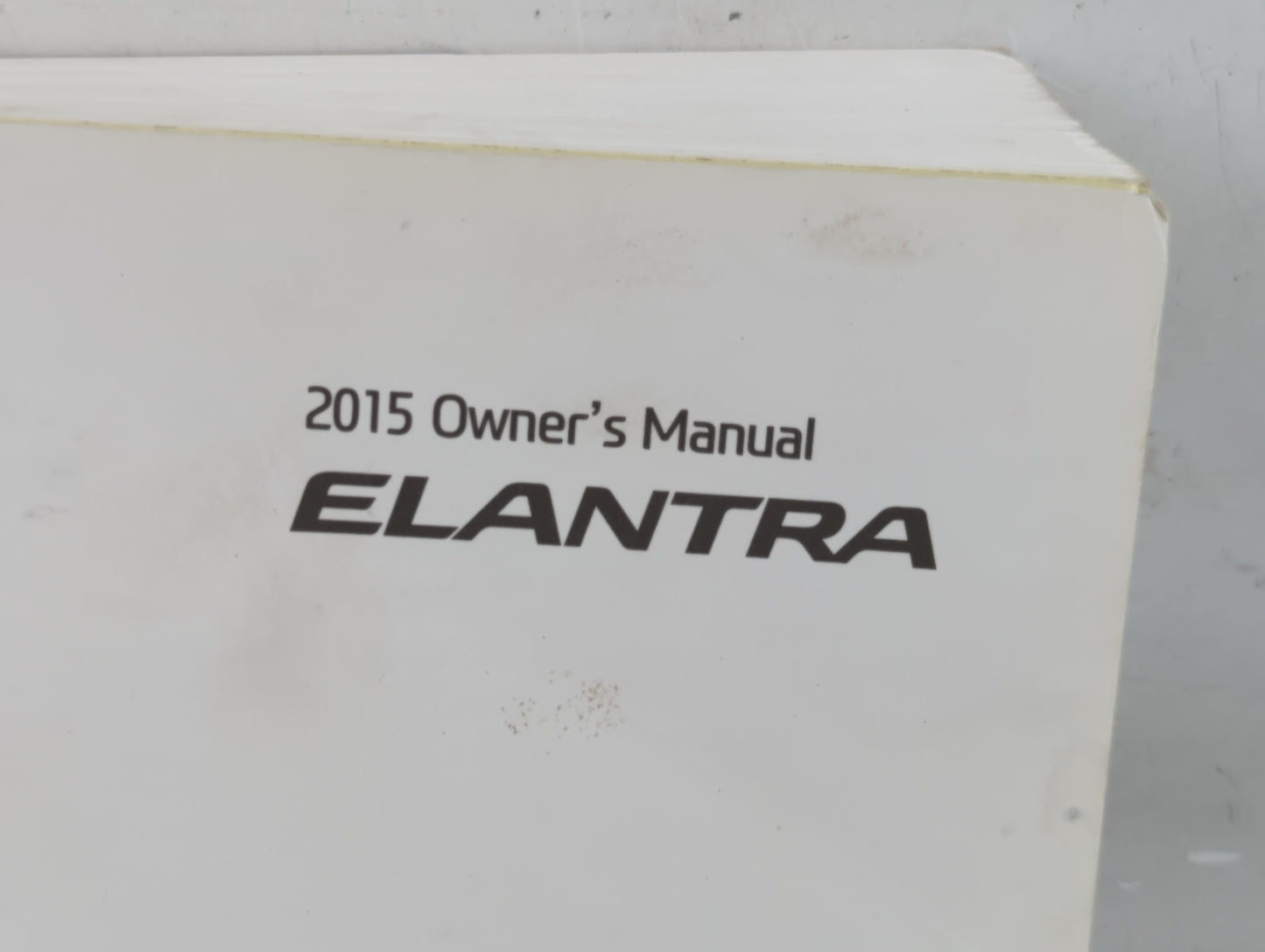2015 Hyundai Elantra Owners Manual Book Guide P/N:A3YO-EU48D OEM Used Auto Parts - Oemusedautoparts1.com