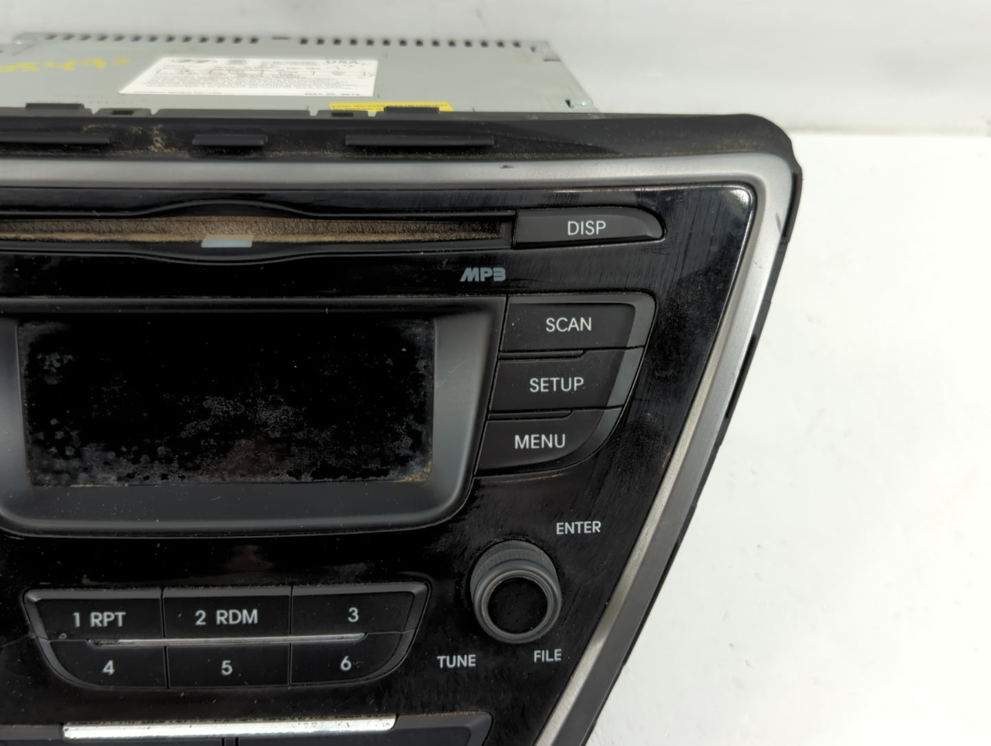 2014-2016 Hyundai Elantra Radio AM FM Cd Player Receiver Replacement P/N:96180-3X165GU Fits Fits 2014 2015 2016 OEM Used Aut
