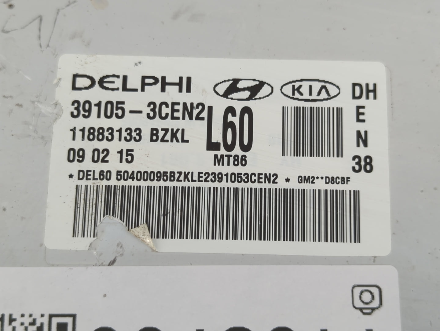 2015-2016 Hyundai Genesis PCM Engine Control Computer ECU ECM PCU OEM P/N:39105-3CEN2 Fits Fits 2015 2016 2017 OEM Used Auto