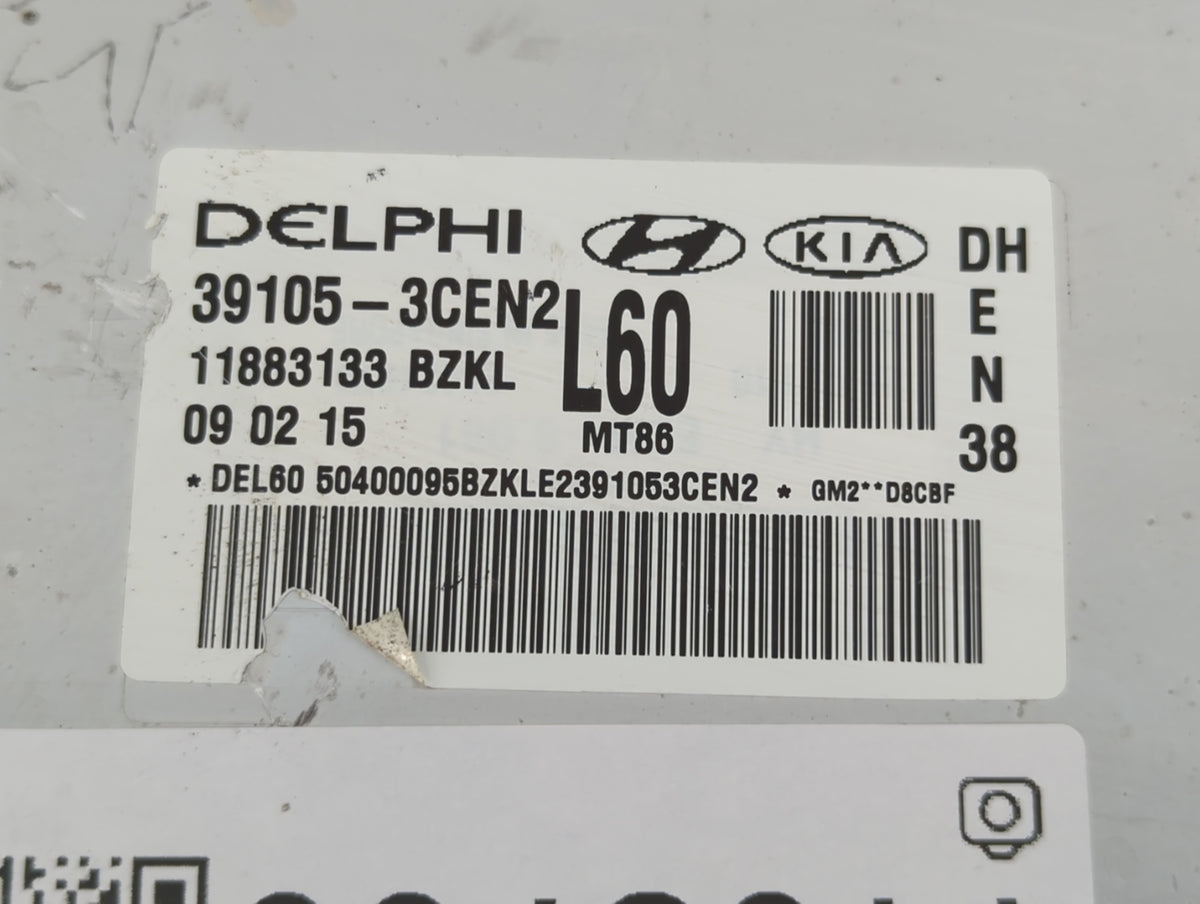 2015-2016 Hyundai Genesis PCM Engine Control Computer ECU ECM PCU OEM P/N:39105-3CEN2 Fits 2015 2016 2017 OEM Used Auto Part