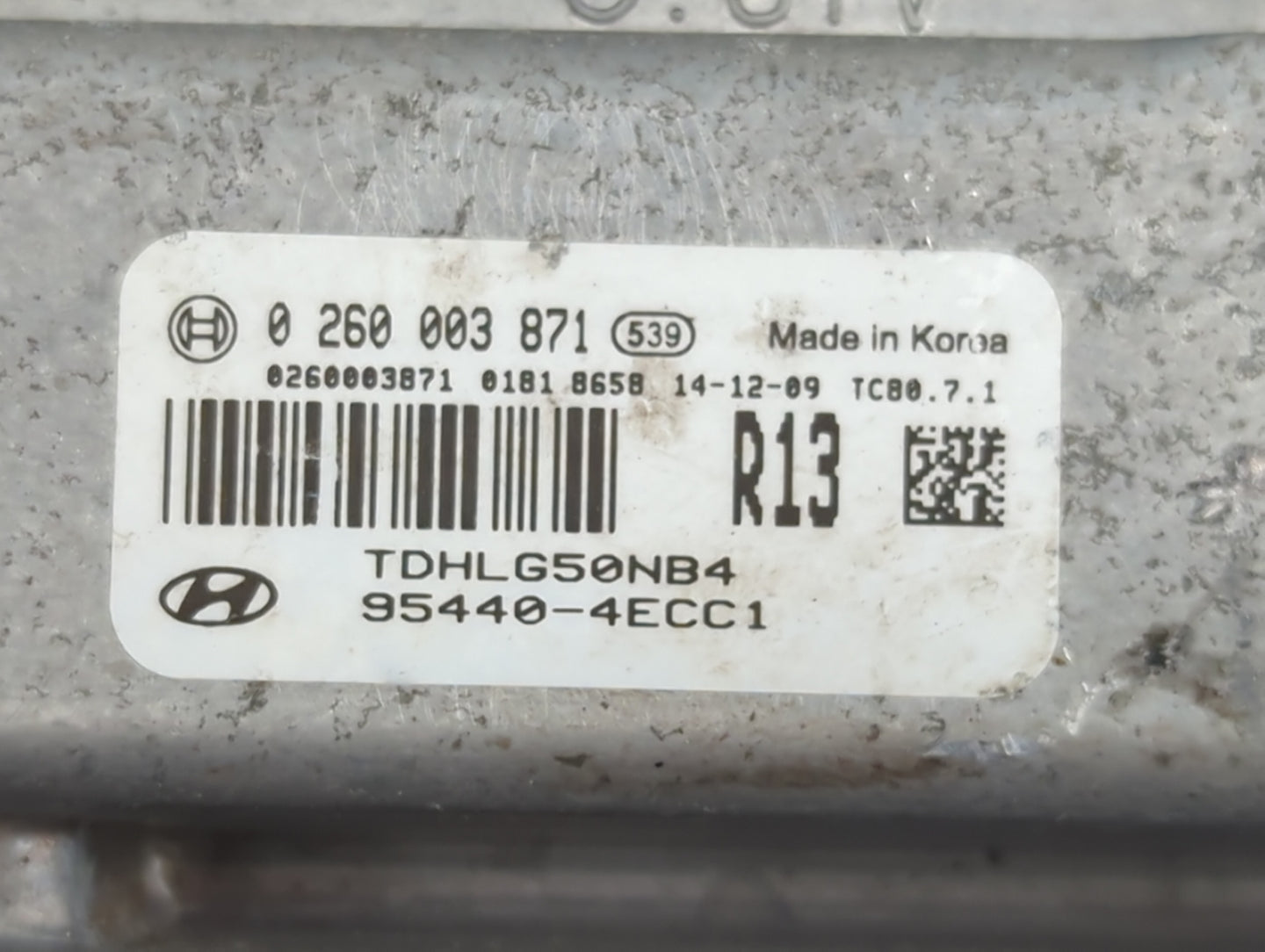 2013-2016 Hyundai Genesis PCM Engine Control Computer ECU ECM PCU OEM P/N:95440-4ECC1 Fits Fits 2013 2014 2015 2016 OEM Used