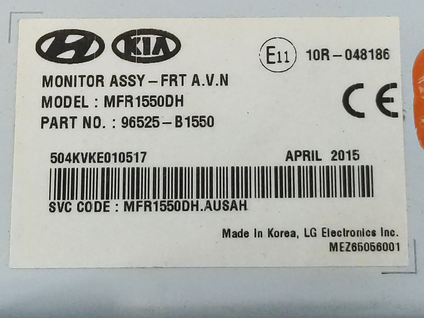 2015-2016 Hyundai Genesis Information Display Screen - Oemusedautoparts1.com