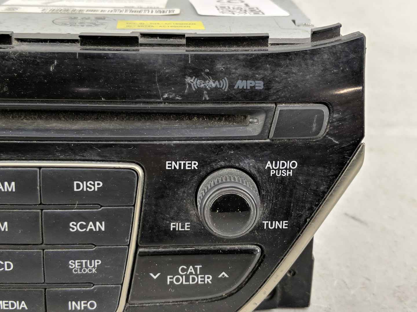 2014-2015 Hyundai Genesis Radio AM FM Cd Player Receiver Replacement P/N:96180-2M118YHG Fits Fits 2014 2015 OEM Used Auto Pa