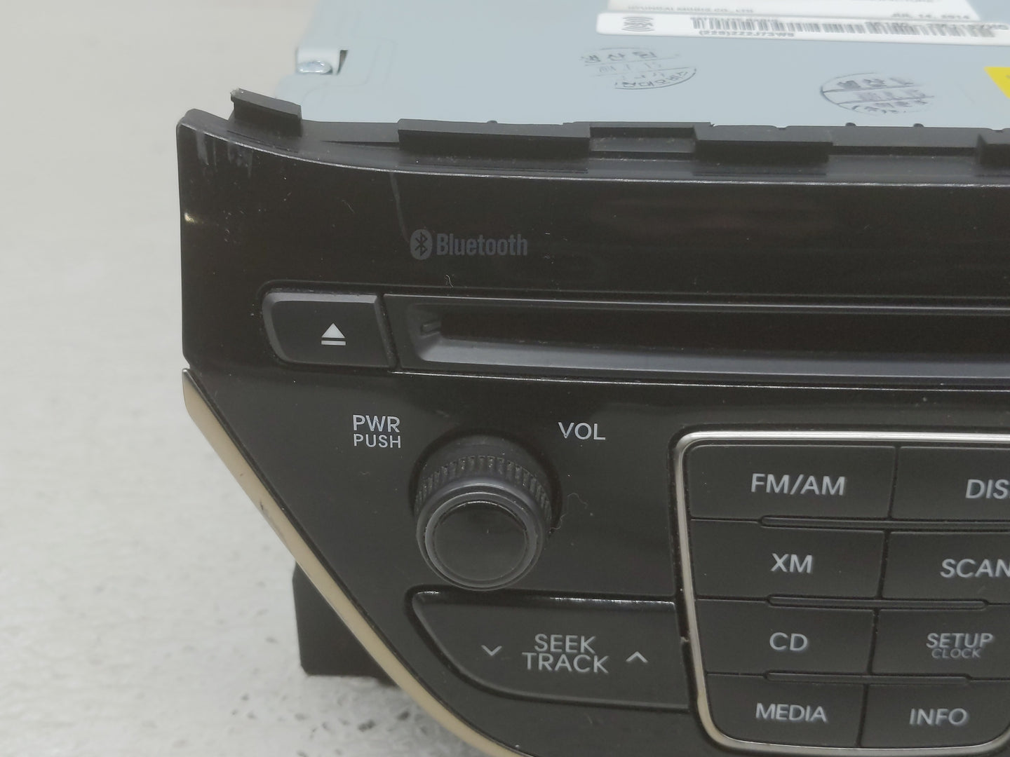 2014-2015 Hyundai Genesis Radio AM FM Cd Player Receiver Replacement P/N:96180-2M118YHG Fits Fits 2014 2015 OEM Used Auto Pa